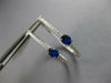 1.61CT DIAMOND & AAA SAPPHIRE 18K WHITE GOLD 3D INSIDE OUT HOOP HANGING EARRINGS