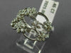 ESTATE WIDE .46CT DIAMOND 14K WHITE GOLD MULTI FLOWER BUTTERFLY ANNIVERSARY RING