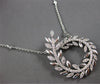 EXTRA LARGE 2.25CT DIAMOND 14K WHITE GOLD MULTI LEAF CRISS CROSS FLOWER NECKLACE