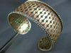 ESTATE LARGE 1.10CT DIAMOND 14KT 2 TONE GOLD MULTI WAVE FILIGREE BANGLE BRACELET