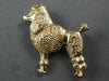 ANTIQUE LARGE .02CT OLD MINE DIAMOND 14K YELLOW GOLD POODLE DOG BROOCH PIN 27039