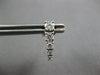 ESTATE .72CT DIAMOND 18KT WHITE GOLD 3D ROUND GRADUATING FUN HANGING EARRINGS