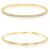 ESTATE 1.0CT DIAMOND 14K YE;LLOW GOLD 3D CLASSIC ETERNITY TENNIS BANGLE BRACELET