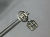 .86CT DIAMOND 18KT WHITE GOLD 3D ROUND & BAGUETTE DOUBLE SQUARE HANGING EARRINGS