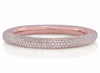LARGE 18.85CT DIAMOND 18KT ROSE GOLD 3D MULTI ROW ETERNITY CUFF BANGLE BRACELET