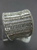 EXTRA LARGE 2.13CT DIAMOND 14KT WHITE GOLD 3d ROUND & BAGUETTE ANNIVERSARY RING