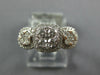 .63CT DIAMOND 18K WHITE GOLD CLUSTER SQUARE PAST PRESENT FUTURE ANNIVERSARY RING