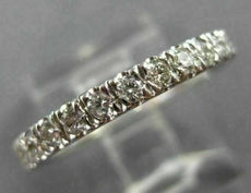 ESTATE .90CT ROUND DIAMOND 14KT WHITE GOLD 3D ETERNITY WEDDING ANNIVERSARY RING