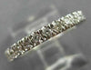 ESTATE .90CT ROUND DIAMOND 14KT WHITE GOLD 3D ETERNITY WEDDING ANNIVERSARY RING
