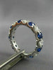 2.81CT DIAMOND & AAA SAPPHIRE 14K WHITE GOLD ETERNITY WEDDING ANNIVERSARY RING