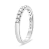 ESTATE .50CT DIAMOND 14K WHITE GOLD ROUND SEMI ETERNITY WEDDING ANNIVERSARY RING