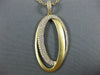 ESTATE LARGE .61CT DIAMOND 18KT YELLOW GOLD 3D OVAL LOVE KNOT FUN PENDANT
