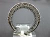 LARGE 1.70CT DIAMOND 14K WHITE GOLD 3 ROW PAVE FILIGREE WEDDING ANNIVERSARY RING