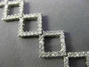 ESTATE WIDE 4.50CT DIAMOND 18K WHITE GOLD  CLASSIC OPEN SQUARE TENNIS BRACELET