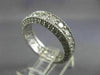 LARGE 3.20CT DIAMOND 14KT WHITE GOLD MILGRAIN ETERNITY WEDDING ANNIVERSARY RING