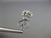 ESTATE .43CT DIAMOND 18KT WHITE GOLD 3D CLASSIC FLOWER STUD EARRINGS
