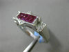 ESTATE 1.82CT DIAMOND & AAA RUBY 18KT WHITE GOLD 3D MULTI SHAPE PYRAMID RING