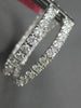 LARGE 3.92CT DIAMOND 18K WHITE GOLD 3D CLASSIC ROUND INSIDE OUT HANGING EARRINGS