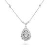 LARGE 4.10CT DIAMOND & AAA RUBY 18KT WHITE GOLD PEAR SHAPE BY THE YARD NECKLACE