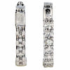 1.74CT DIAMOND 18KT WHITE GOLD 3D ROUND SHARE PRONG LUCIDA HOOP HANGING EARRINGS