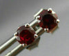 ESTATE .60CT AAA RUBY 14KT WHITE GOLD 3D CLASSIC SOLITAIRE ROUND STUD EARRINGS