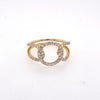 ESTATE .56CT DIAMOND 18KT YELLOW GOLD CLASSIC CIRCLE OF LIFE LOVE KNOT FUN RING