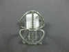 ESTATE LARGE .34CT DIAMOND 18KT WHITE GOLD 3D HANDCRAFTED DOUBLE ROW LOVE RING