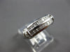 WIDE .70CT DIAMOND 14KT WHITE GOLD ROUND 2 ROW CHANNEL WEDDING ANNIVERSARY RING