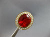 LARGE 5.36CT DIAMOND & AAA FIRE OPAL 14KT YELLOW GOLD OVAL HALO ENGAGEMENT RING