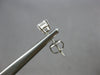 ESTATE .50CT DIAMOND 14KT WHITE GOLD 3D ROUND 4 PRONG SCREWBACK STUD EARRINGS