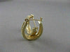 ESTATE .50CT DIAMOND 14KT YELLOW GOLD 3D HOOP CHANNEL HUGGIE EARRINGS #20942
