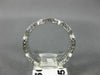 ANTIQUE WIDE .45CT DIAMOND 18K WHITE GOLD FILIGREE ETERNITY SQUARE RING #9416