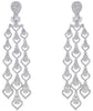 LARGE 4.26CT DIAMOND 18KT WHITE GOLD 3D MULTI ROW CHANDELIER HANGING EARRINGS