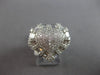 LARGE 1.45CT DIAMOND 14KT WHITE GOLD 3D ROUND & BAGUETTE HEART SHAPE LOVE RING