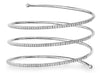 ESTATE 2.26CT DIAMOND 18KT WHITE GOLD MULTI ROW FLEXIBLE SNAKE BANGLE BRACELET