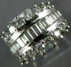 ESTATE WIDE 1.16CT DIAMOND 14KT WHITE GOLD CLASSIC LOVE ANNIVERSARY RING #11405