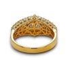 1.73CT DIAMOND 18KT YELLOW GOLD ROUND & BAGUETTE 3 ROW WEDDING ANNIVERSARY RING
