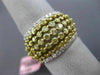 LARGE 3.12CT WHITE & FANCY YELLOW DIAMOND 18KT TWO TONE GOLD 3D ANNIVERSARY RING