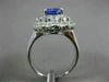 LARGE 3.18CT DIAMOND & AAA OVAL TANZANITE 14K WHITE GOLD FLOWER ANNIVERSARY RING