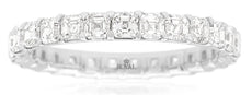 2.25CT DIAMOND 14KT WHITE GOLD 3D ASSCHER SHARED PRONG ETERNTIY ANNIVERSARY RING