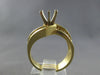 LARGE 1.13CT DIAMOND 14K YELLOW GOLD ROUND & BAGUETTE SEMI MOUNT ENGAGEMENT RING