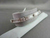 ESTATE WIDE 6.92CT DIAMOND BAGUETTE & ROUND 18KT WHITE GOLD BRACELET