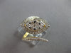 LARGE .82CT DIAMOND 14K YELLOW GOLD 3D CLUSTER INVISIBLE DOUBLE LEAF FUN RING