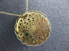 ESTATE .30CT DIAMOND 14KT YELLOW GOLD 3D CLASSIC WOVEN FLORAL ETOILE FUN PENDANT