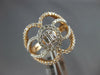 WIDE .97CT DIAMOND 14KT ROSE GOLD 3D ROUND & BAGUETTE INVISIBLE OVAL FLOWER RING