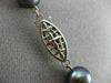 ESTATE AAA PURPLISH GRAY TAHITIAN PEARL 14KT WHITE GOLD FILIGREE NECKLACE #21941