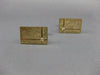 ANTIQUE LARGE DIAMOND STUD 14K YELLOW GOLD RECTANGLE CUFFLINKS FG VS 21MM #19804