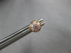 ESTATE .33CT DIAMOND 18KT ROSE GOLD BEZEL CLUSTER CIRCULAR FLOWER STUD EARRINGS
