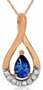 .48CT DIAMOND & AAA TANZANITE 14KT ROSE GOLD PEAR SHAPE & ROUND INFINITY PENDANT