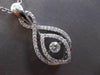 ESTATE LARGE .45CT DIAMOND 14KT WHITE GOLD INFINITY SOLITAIRE FLOATING PENDANT